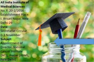 AIIMS New Delhi Updates: New Head (NIC) Jhajjar